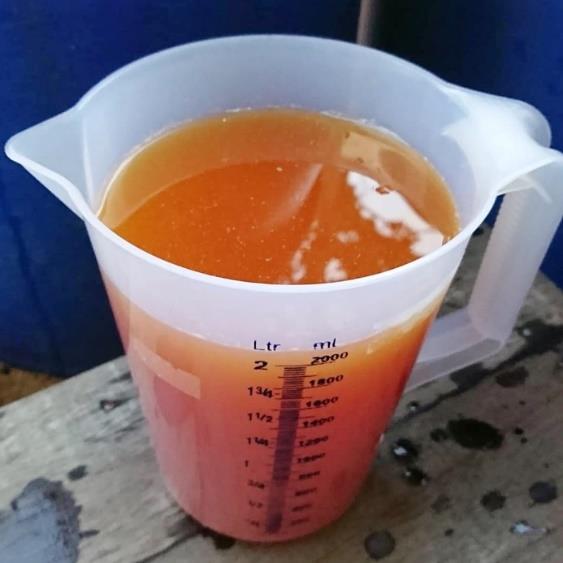 Ampas hasil fermentasi dapat digunakan sebagai starter untuk kompos, penyubur tanaman atau pun starter untuk membuat eko-enzyme berikutnya, dengan catatan penggunaan ampas ini tidak lebih dari 10% terhadap total sisa organic yg akan difermentasikan.