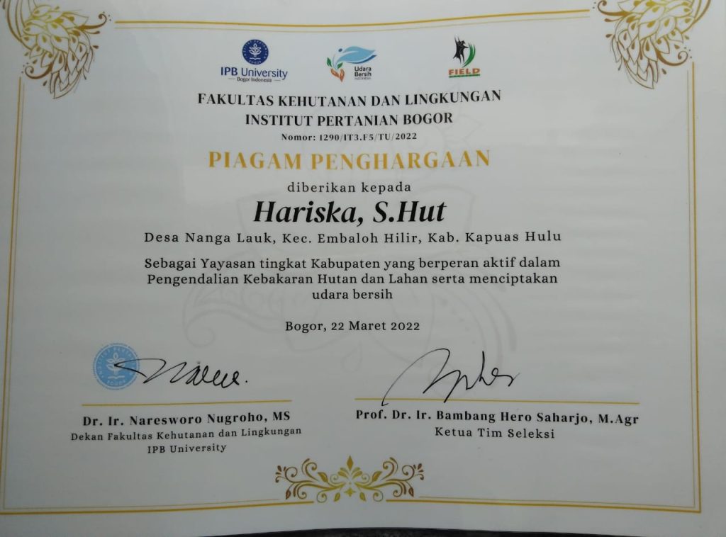 Penghargaan dari IPB Bogor