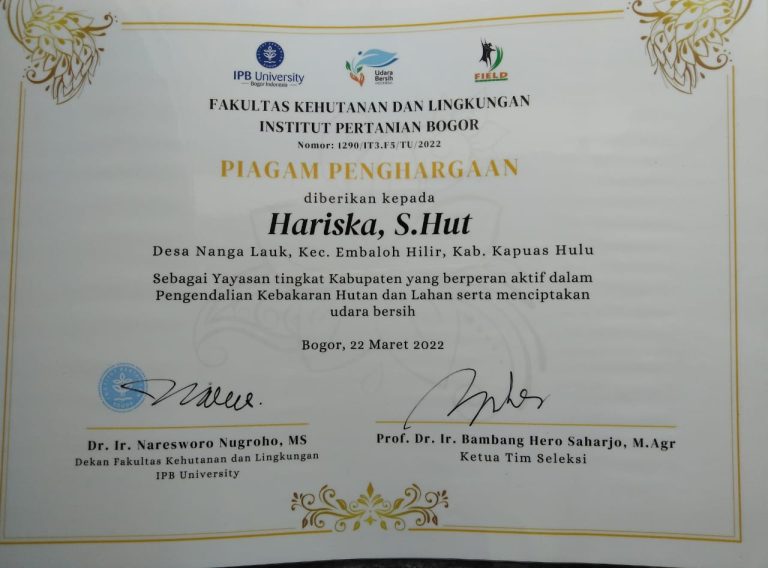 Penghargaan dari IPB Bogor