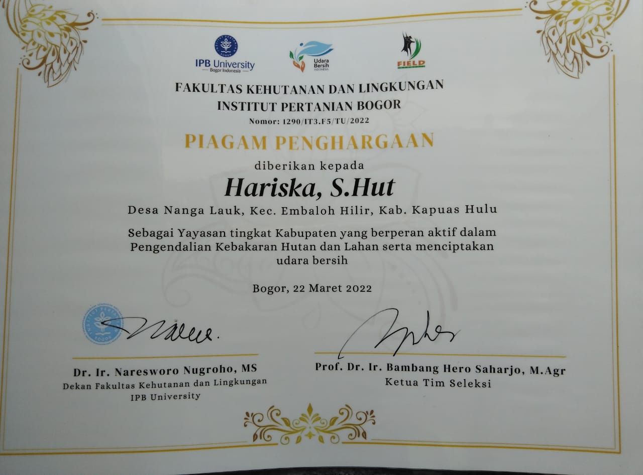 Penghargaan dari IPB Bogor